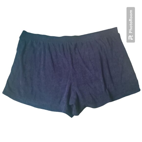 A new day womens shorts plus Size 3X navy blue Terrycloth Pull-on midwaist nwot - Picture 10 of 10